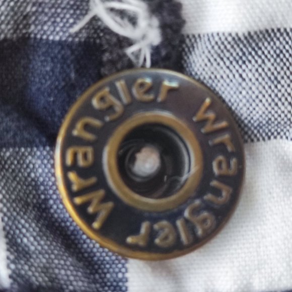 Wrangler casual short blue and white plaid boy's junior size 16 - Picture 6 of 6